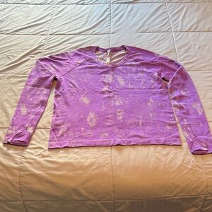 Lululemon Purple and Grey Long Sleeve Workout Shirt